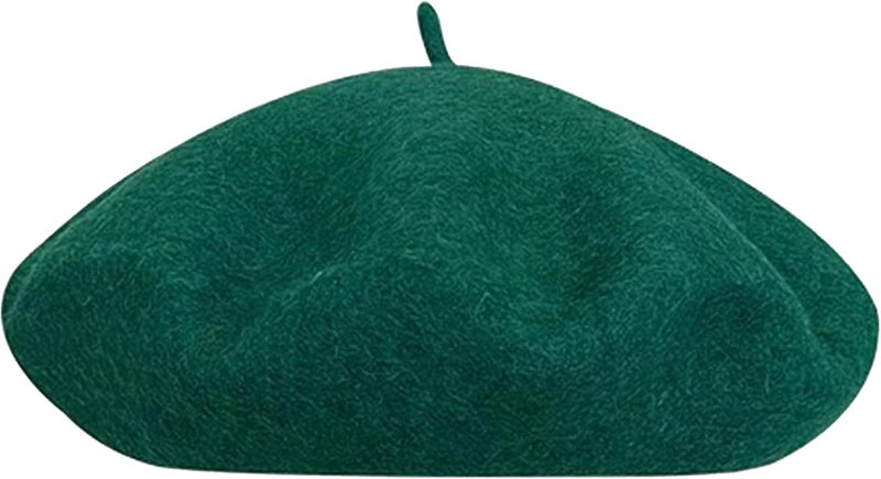 UTOWO Womens Wool French Beret Chic Solid Beanie Hat Stretchable Classic Beret - Image 1